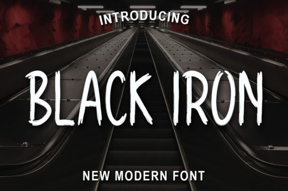 Black Iron: Elevating Design with a Brushed Handwritten Touch