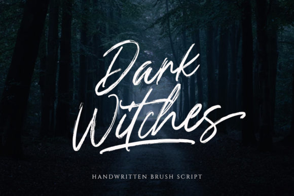 Dark Witches: A Brushed Handwritten Font with Flow