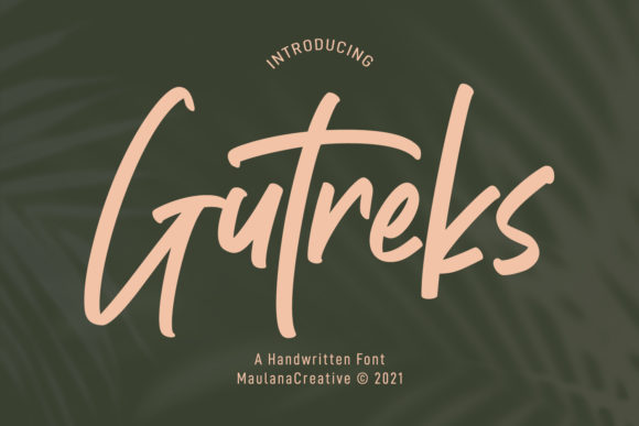 Gutreks: A Brushed Display Font for Modern Design